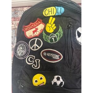 Black Backpack Patches Jack‎ Skellington Spiderman Transformers California